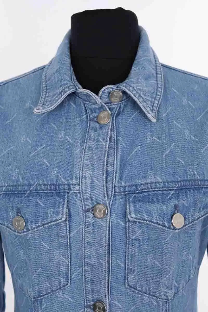 Robe Gestuz Bleu en Coton