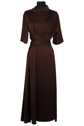 Robe Gestuz Marron en Synthétique, taille S - Seconde Main