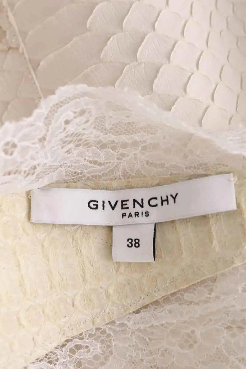 Robe Givenchy Ecru en Cuirs exotiques