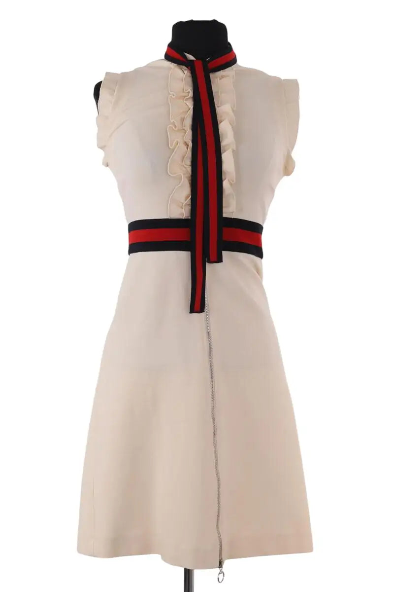 Robe Gucci Ecru en Synthétique, taille XS - Seconde Main