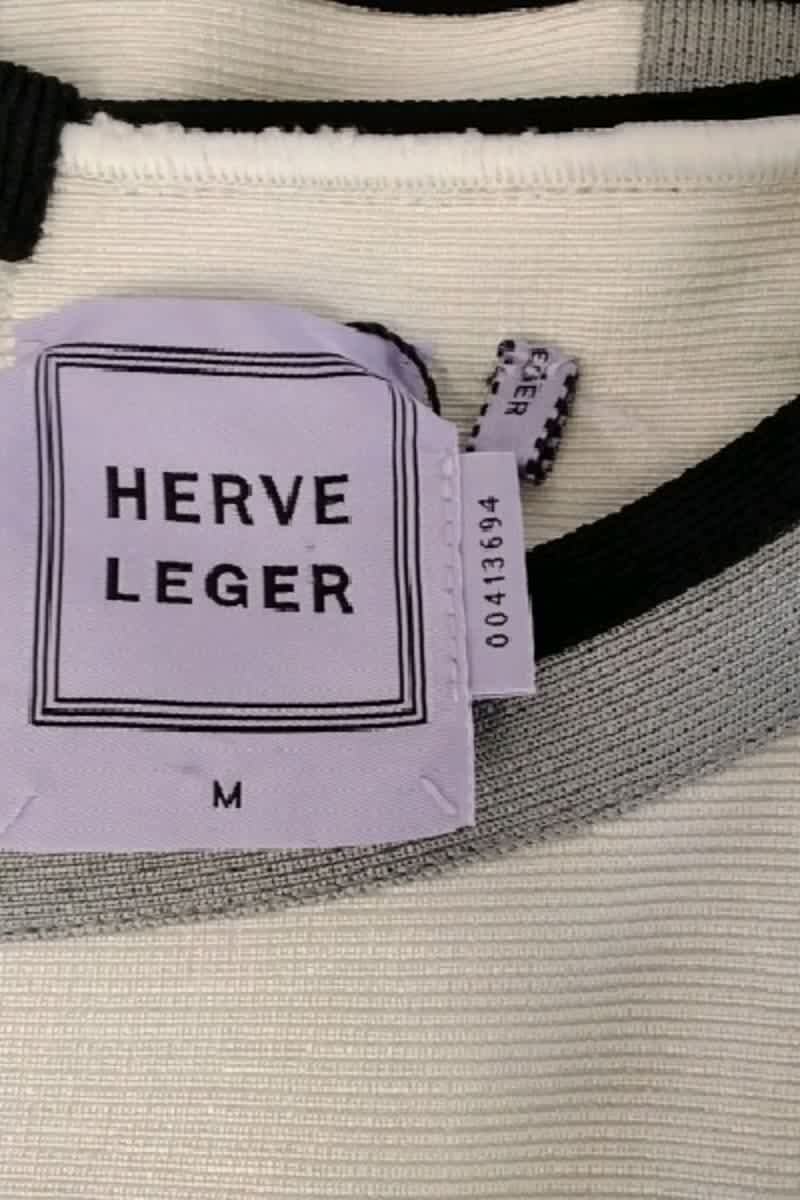 Robe Herve Leger Beige en Polyester