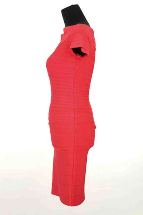 Robe Herve Leger Rouge en Synthétique