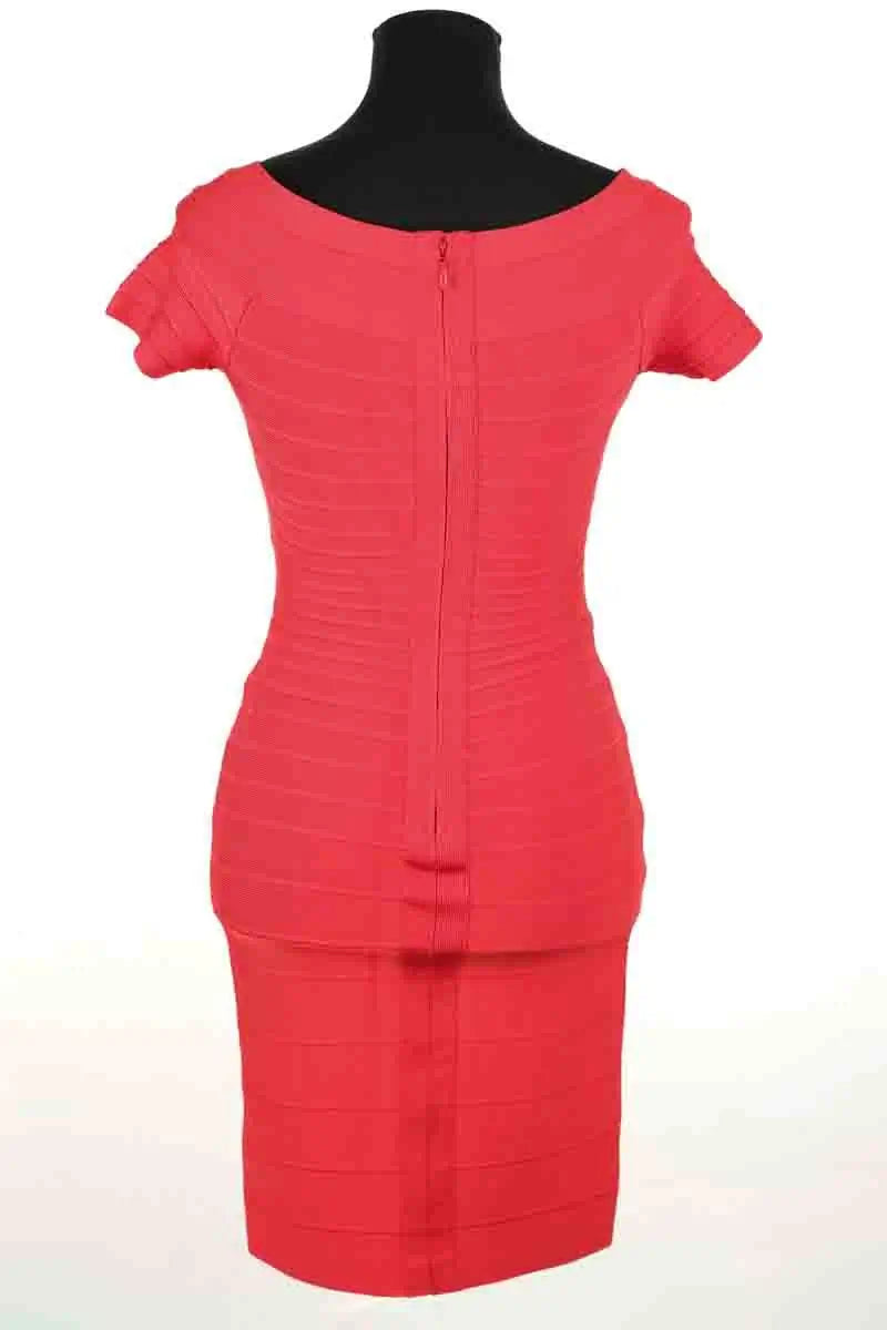 Robe Herve Leger Rouge en Synthétique