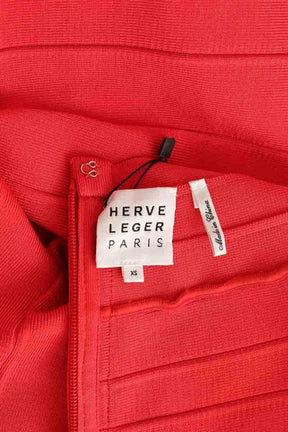 Robe Herve Leger Rouge en Synthétique