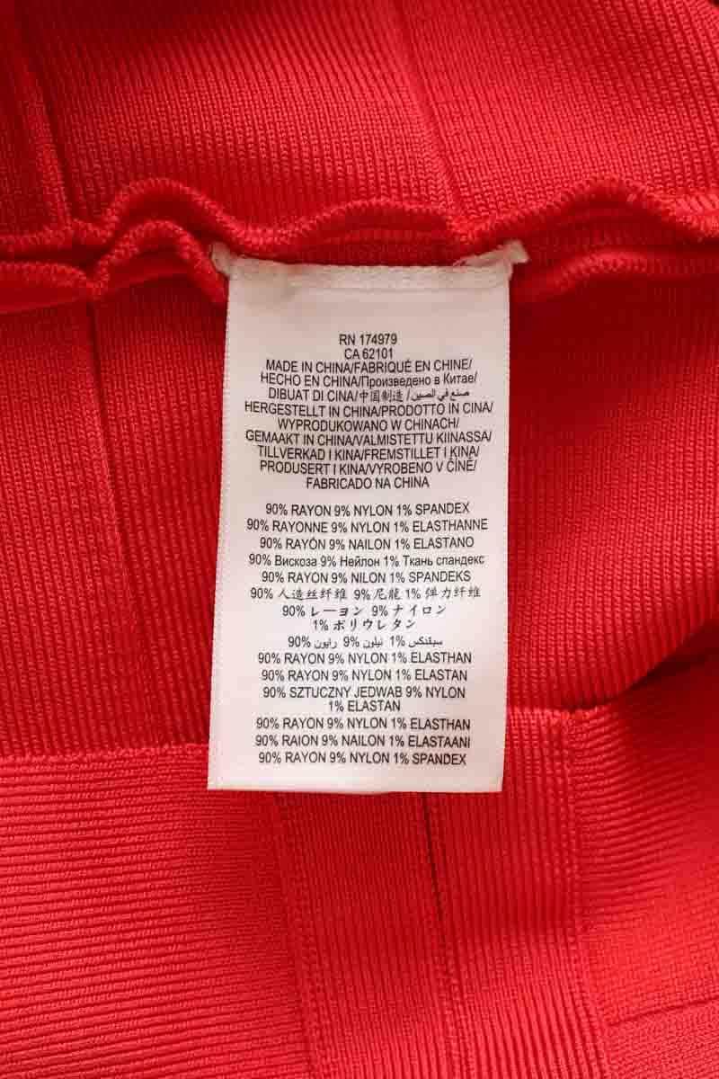 Robe Herve Leger Rouge en Synthétique