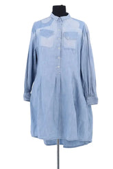 Robe HIGH Bleu en Coton, taille XS - Seconde Main