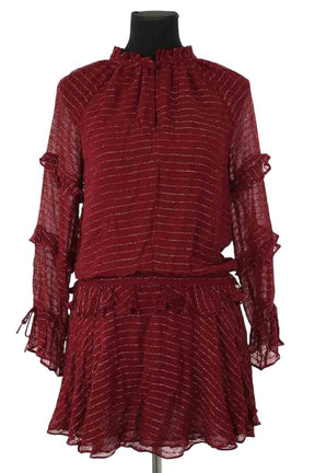 Robe Hoss Intropia Bordeaux en Viscose, taille S - Seconde Main