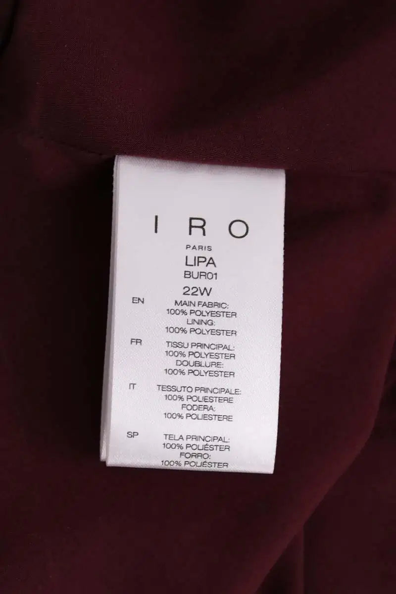 Robe Iro Bordeaux en Synthétique
