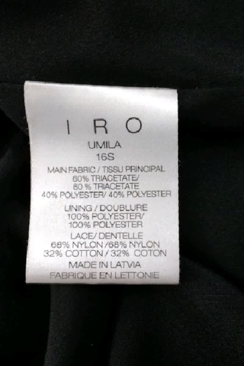Robe Iro Noir en Polyester