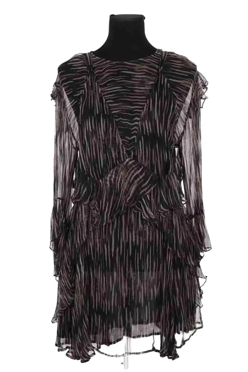 Robe Iro Noir en Viscose, taille S - Seconde Main