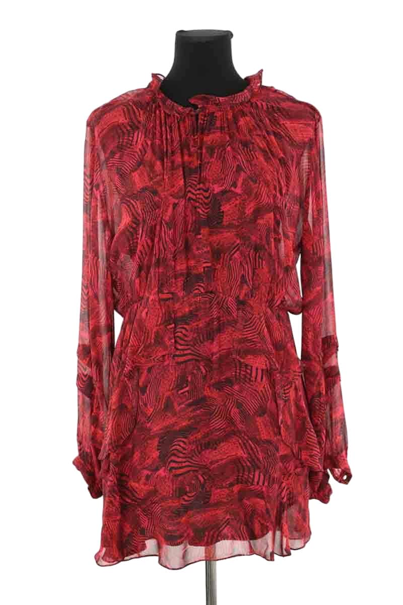 Robe Iro Rouge en Viscose, taille L - Seconde Main