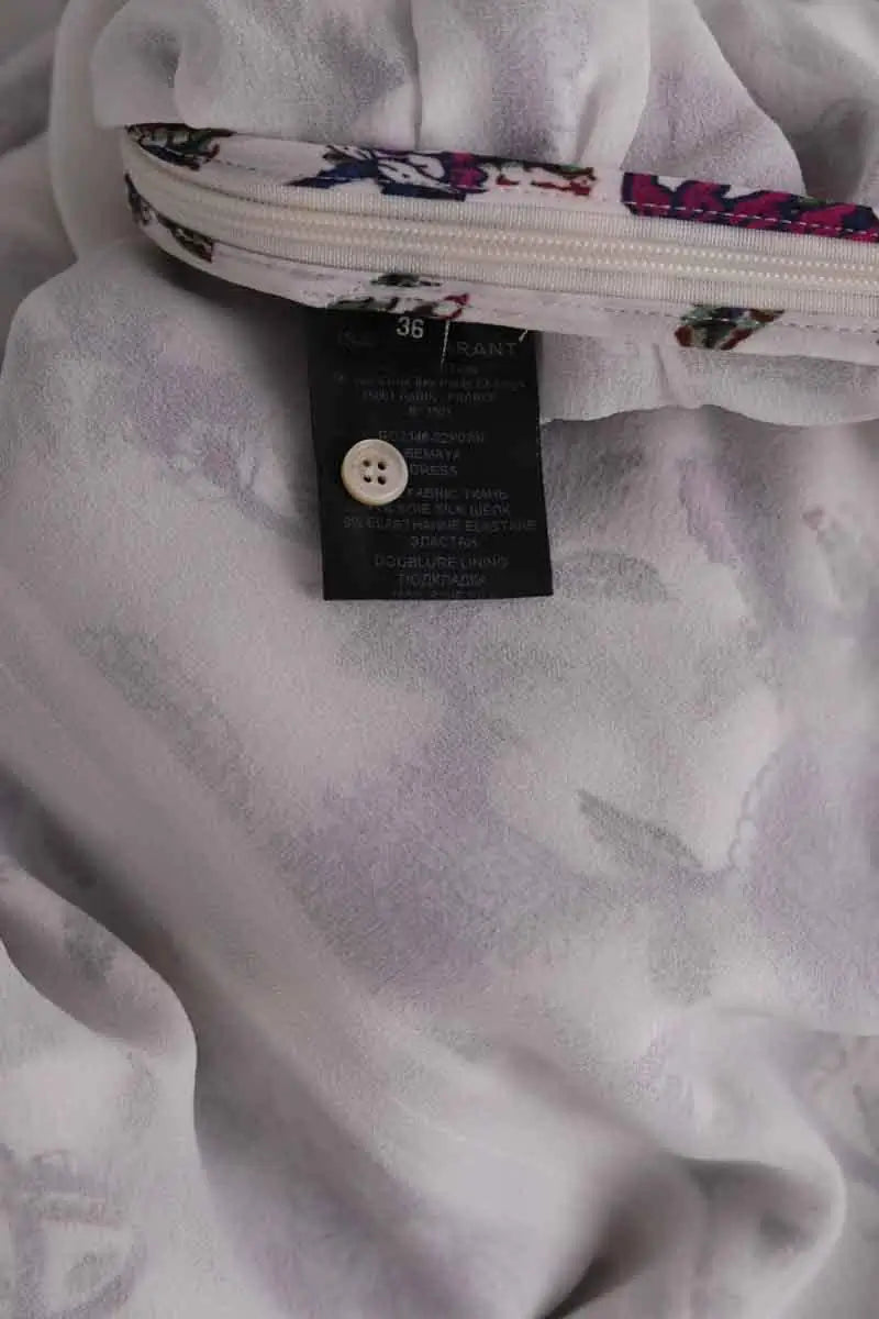 Robe Isabel Marant Bemaya Blanc en Soie