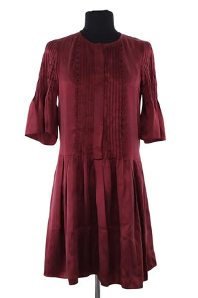 Robe Isabel Marant Étoile Bordeaux en Soie, taille S - Seconde Main