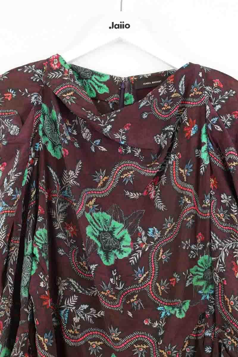 Robe Isabel Marant Marron en Synthétique