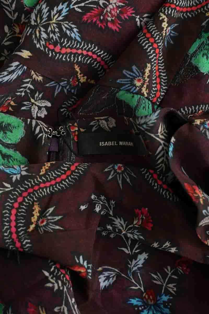Robe Isabel Marant Marron en Synthétique