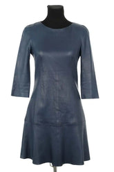 Robe Jitrois Bleu en Cuir, taille S - Seconde Main