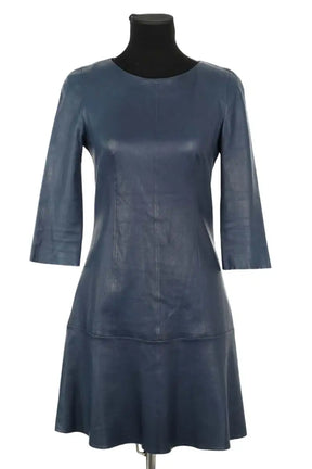 Robe Jitrois Bleu en Cuir, taille S - Seconde Main