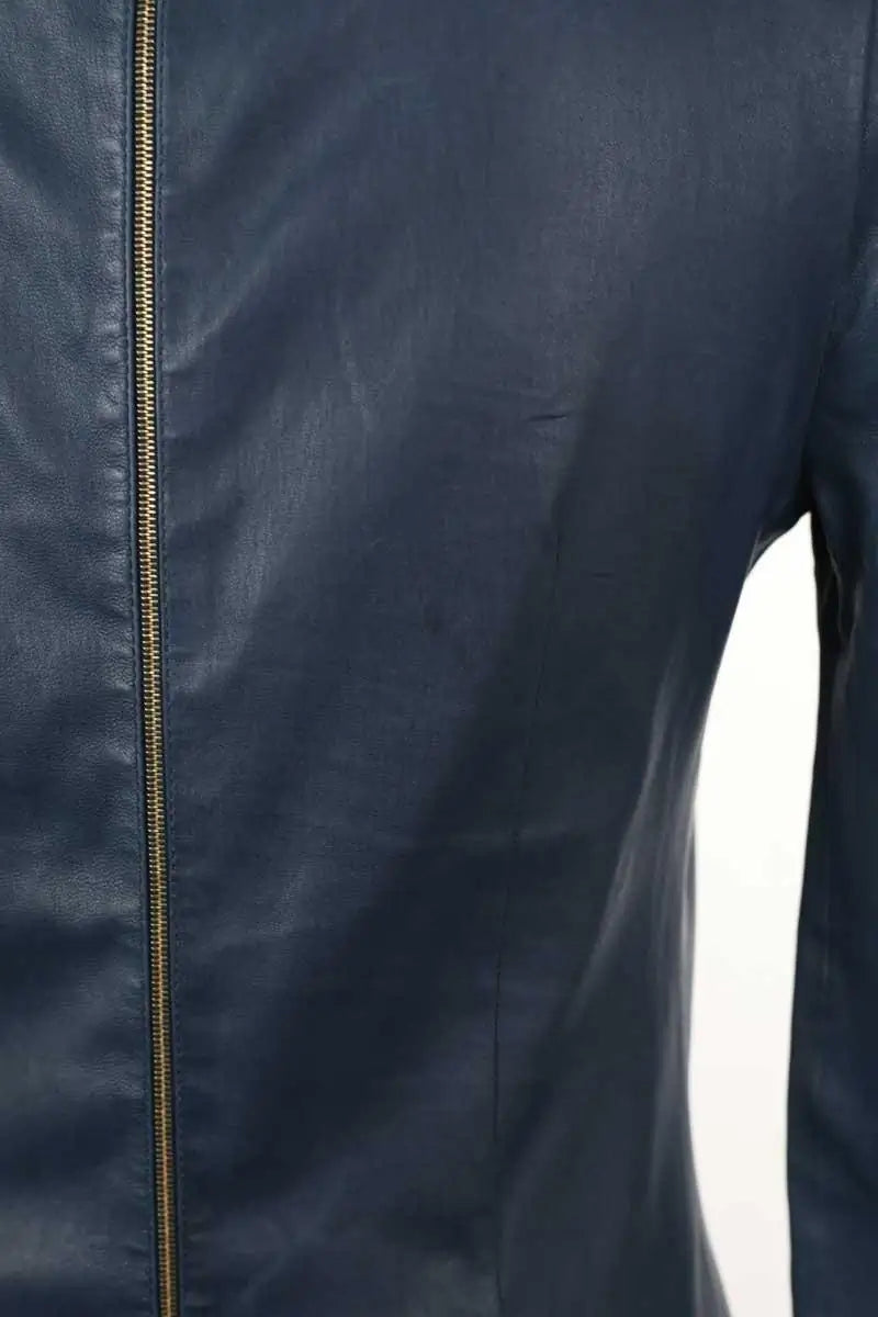 Robe Jitrois Bleu en Cuir