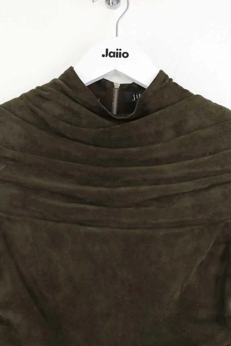 Robe Jitrois Kaki en Cuir