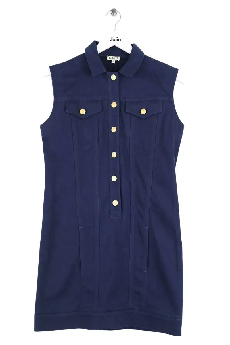 Robe Kenzo Bleu en Coton, taille M - Seconde Main