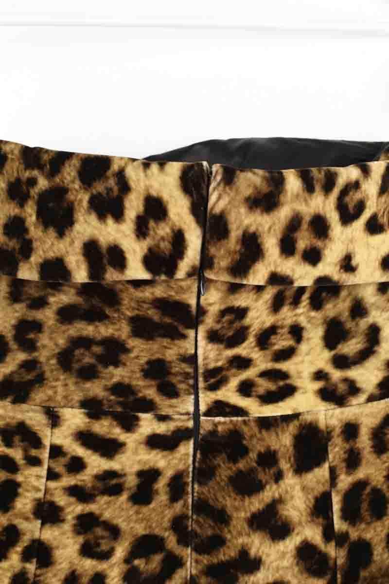 Robe La Commune Magique Leopard mini dress Marron en Coton