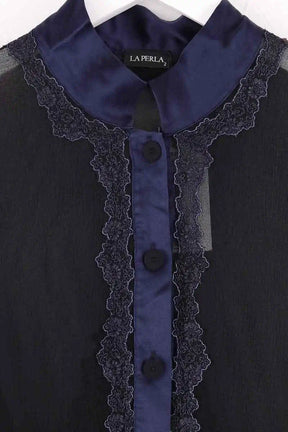 Robe La Perla Noir en Soie