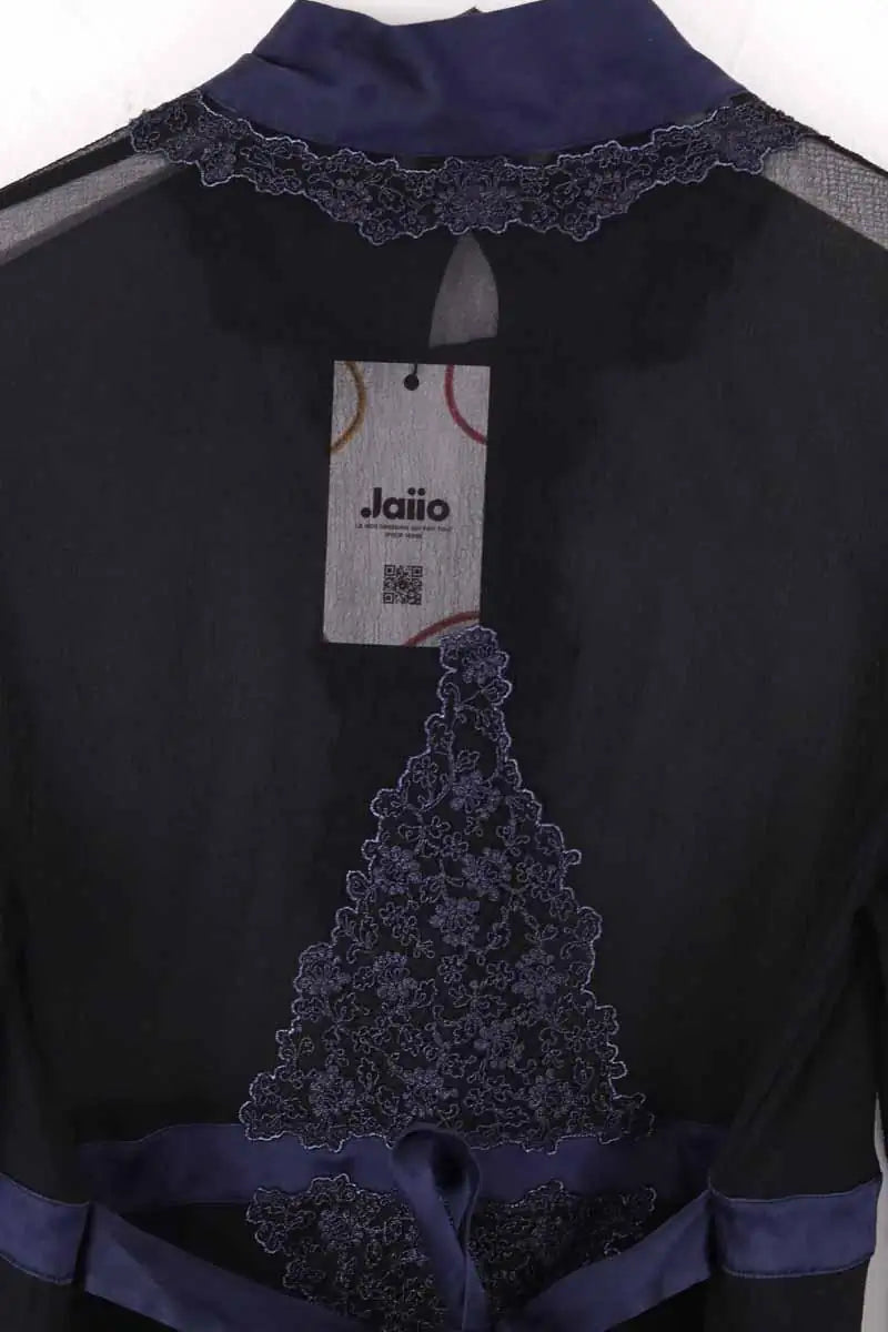 Robe La Perla Noir en Soie