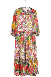 Robe La Prestic Ouiston Multicolore en Soie, taille XXL - Seconde Main