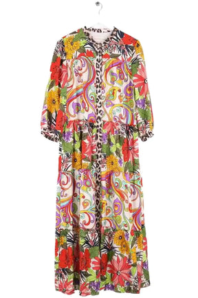 Robe La Prestic Ouiston Multicolore en Soie, taille XXL - Seconde Main