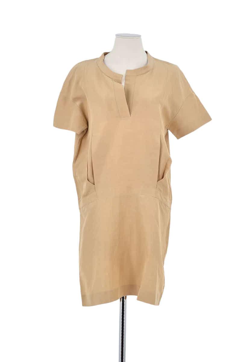 Robe Lacoste Beige en Lin, taille M - Seconde Main