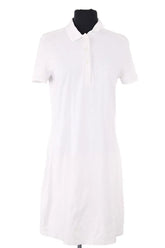 Robe Lacoste Blanc en Coton, taille L - Seconde Main