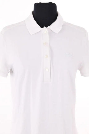 Robe Lacoste Blanc en Coton