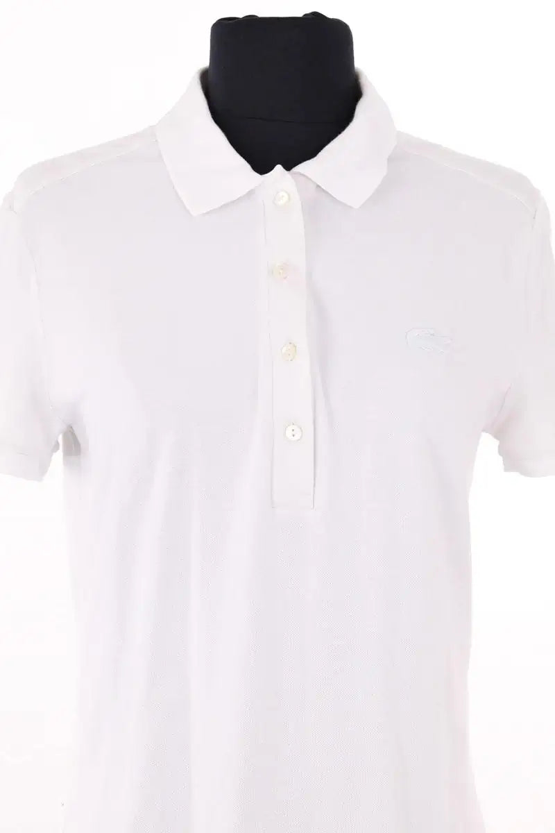 Robe Lacoste Blanc en Coton