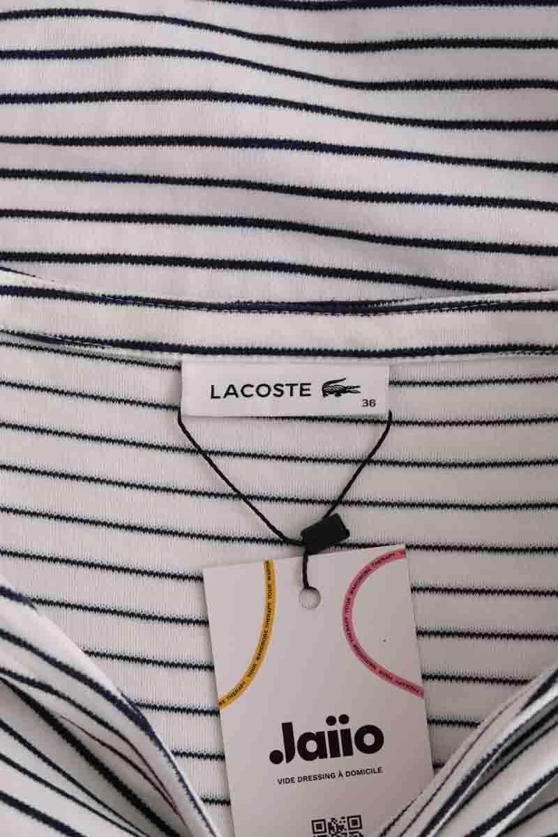 Robe Lacoste Blanc en Coton