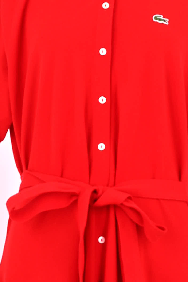 Robe Lacoste Rouge en Coton