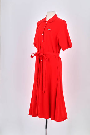 Robe Lacoste Rouge en Coton