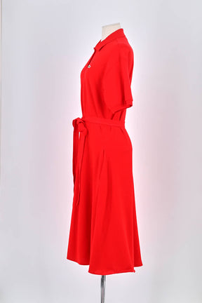 Robe Lacoste Rouge en Coton