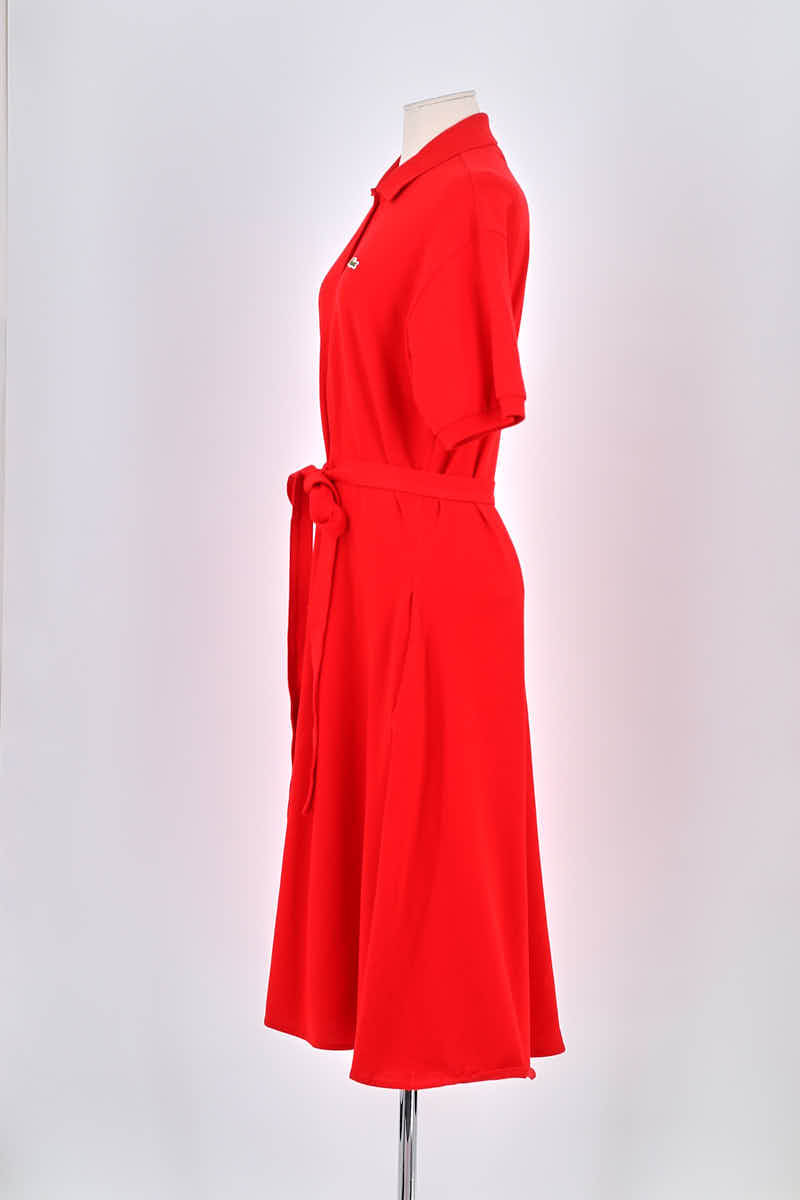 Robe Lacoste Rouge en Coton