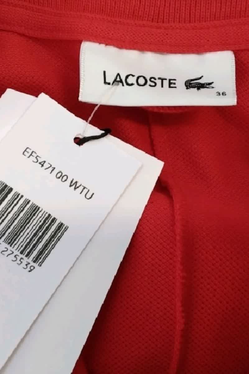 Robe Lacoste Rouge en Coton