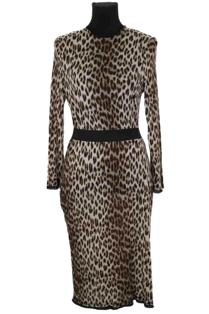 Robe Lanvin Marron en Soie, taille M - Seconde Main