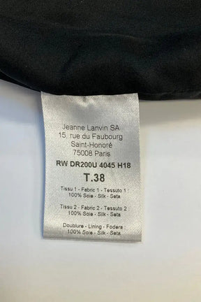 Robe Lanvin Noir en Soie