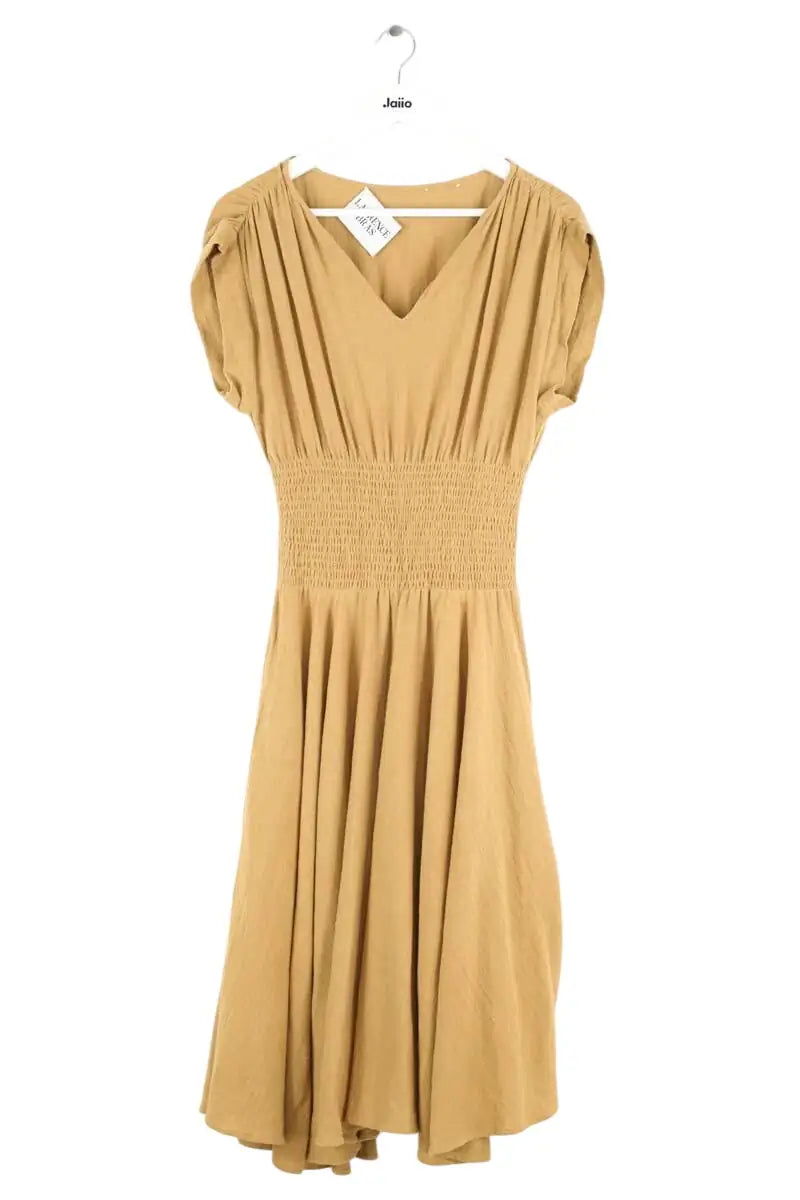 Robe Laurence Bras Camel en Coton, taille S - Seconde Main