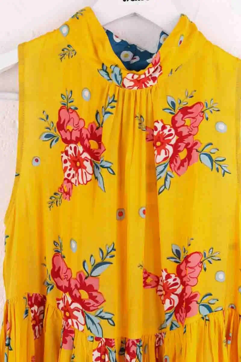 Robe Lisa Corti Jaune en Viscose