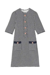 Robe LK Bennett Bleu en Coton, taille L - Seconde Main