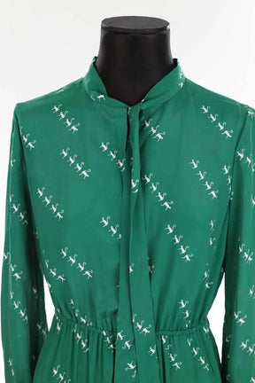 Robe LK Bennett Bridget Vert en Viscose