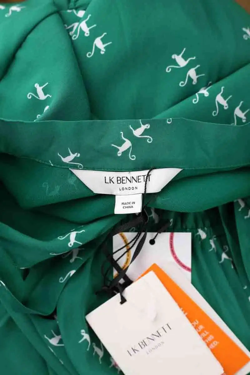 Robe LK Bennett Bridget Vert en Viscose