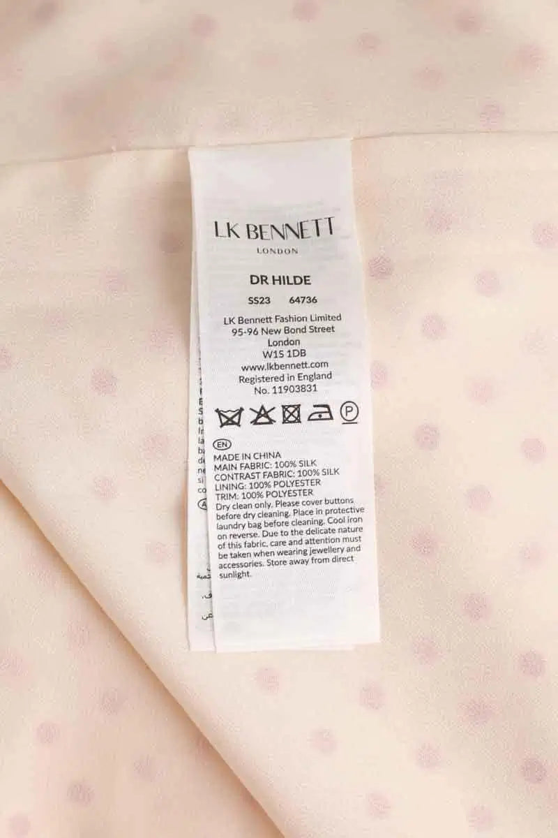 Robe LK Bennett Hilde Beige en Soie