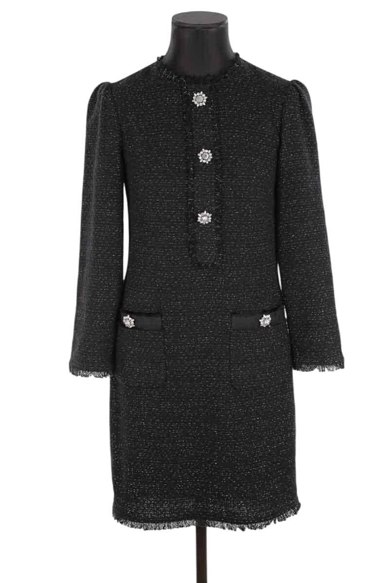Robe LK Bennett Noir en Coton, taille XS - Seconde Main
