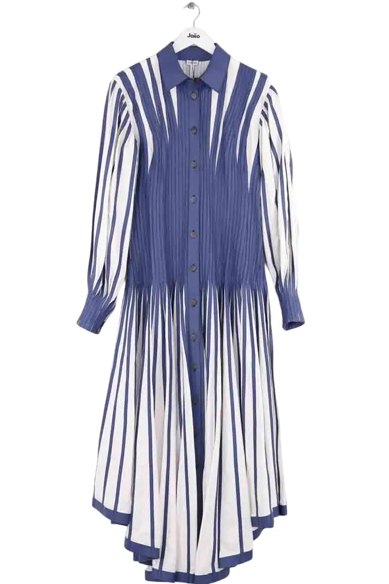 Robe Loewe Bleu en Cuir, taille L - Seconde Main