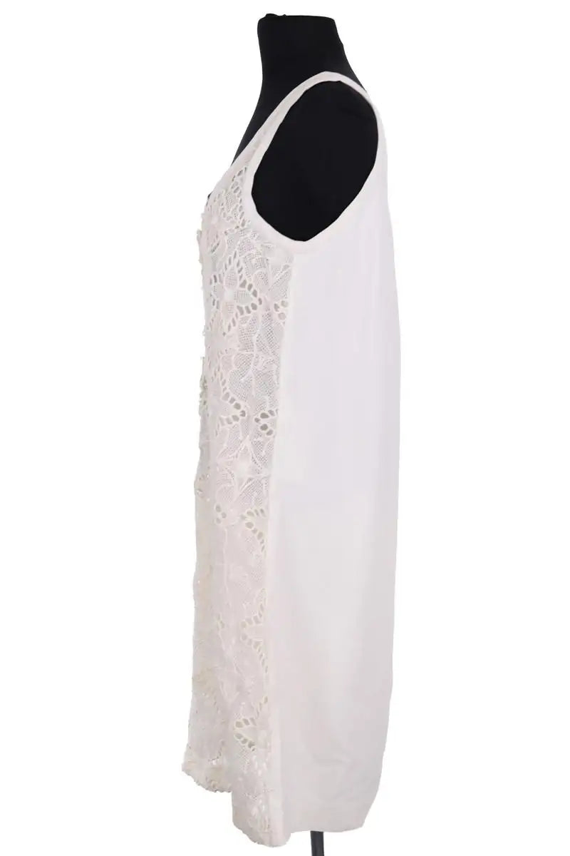 Robe Louis Vuitton Blanc en Soie